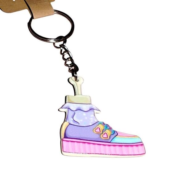 Pastel Gothic Witchycore Punk Shoe Acrylic Keychain - Picture 1 of 3